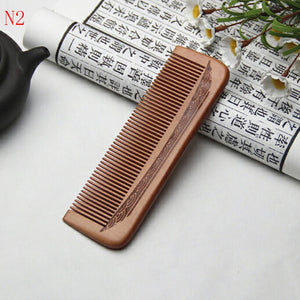 Natural Dark Wood Comb – Gentle, Anti-Static & Eco-Friendly