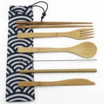 Load image into Gallery viewer, Portable Eco-Friendly Wooden Dinnerware Set
