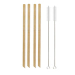 Load image into Gallery viewer, Natural Bamboo Straws – Reusable, Eco-Friendly &amp; Biodegradable
