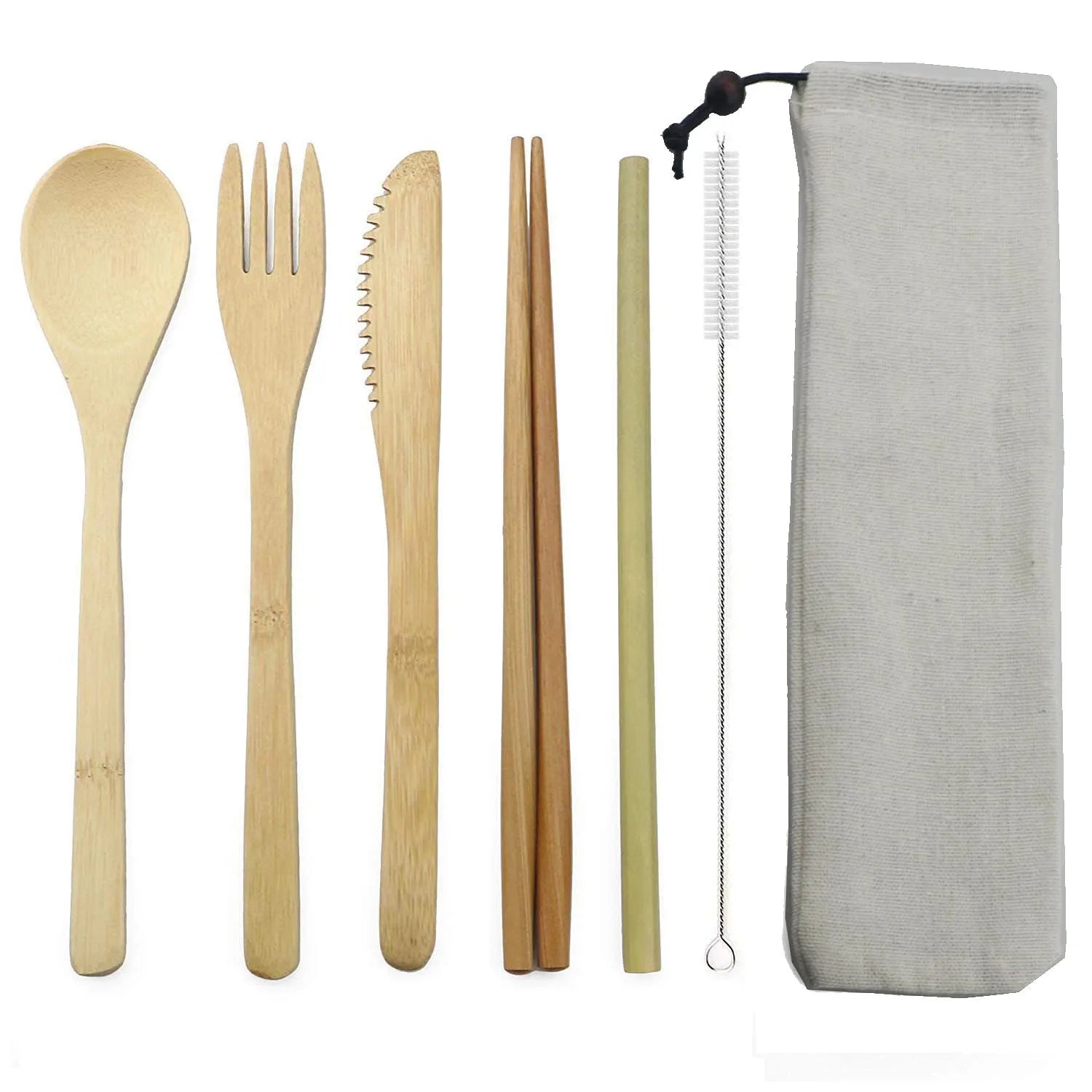 Portable Eco-Friendly Wooden Dinnerware Set