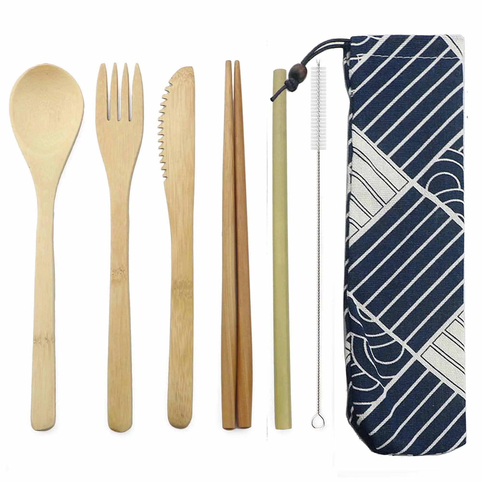 Portable Eco-Friendly Wooden Dinnerware Set