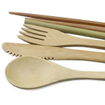 Load image into Gallery viewer, Portable Eco-Friendly Wooden Dinnerware Set
