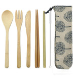 Load image into Gallery viewer, Portable Eco-Friendly Wooden Dinnerware Set
