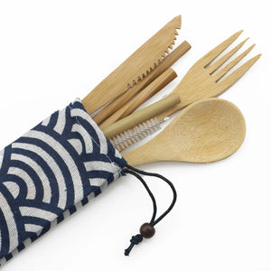 Portable Eco-Friendly Wooden Dinnerware Set