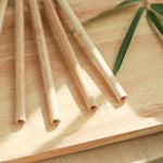 Load image into Gallery viewer, Natural Bamboo Straws – Reusable, Eco-Friendly &amp; Biodegradable
