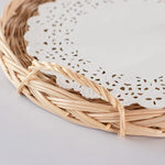 Load image into Gallery viewer, Wicker Rattan Storage Basket Tray – Handwoven &amp; Eco-Friendly
