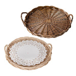 Load image into Gallery viewer, Wicker Rattan Storage Basket Tray – Handwoven &amp; Eco-Friendly
