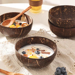 Load image into Gallery viewer, Coconut Shell Bowl – Eco-Friendly &amp; Handcrafted Sustainable Dinnerware
