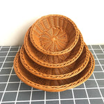 Load image into Gallery viewer, Oval Curved Rattan Wicker Serving Baskets – Handwoven &amp; Eco-Friendly
