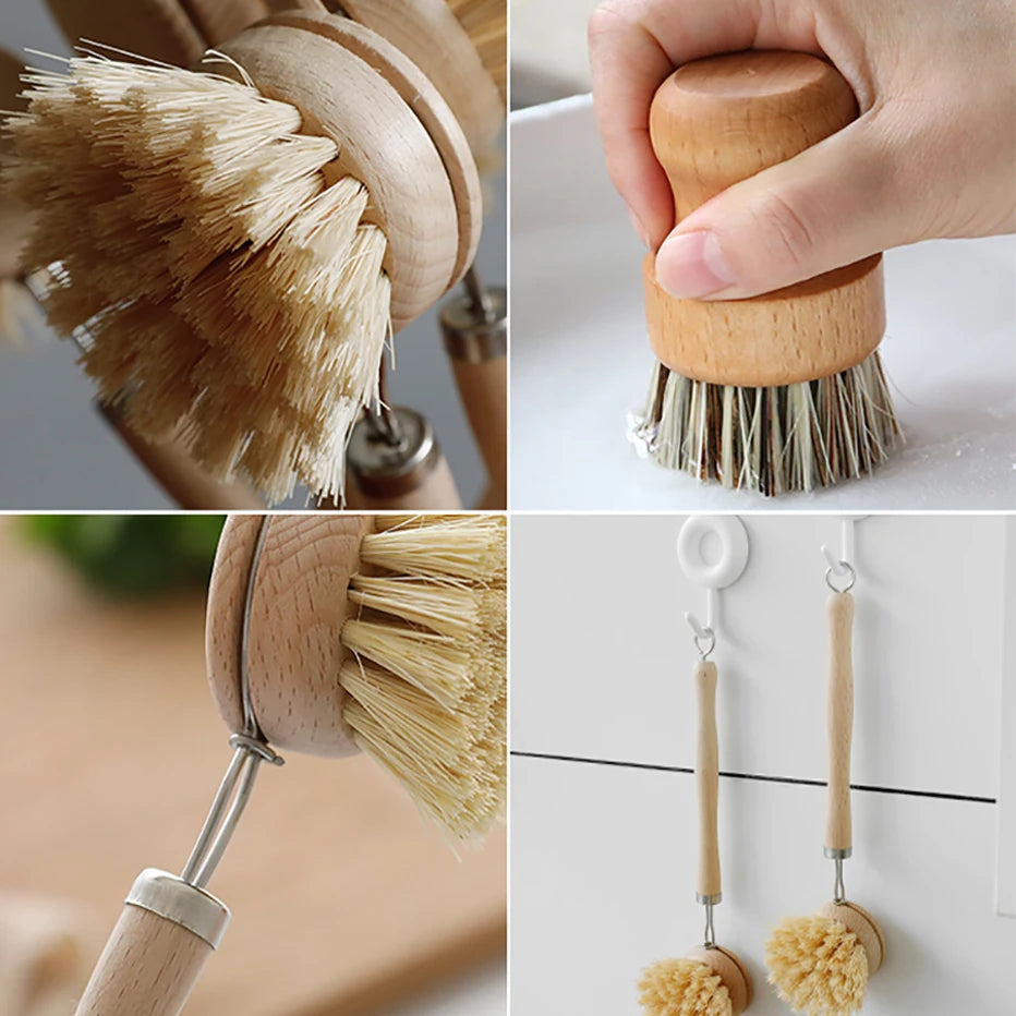 Bamboo Kitchen Scrub Brush – Eco-Friendly & Biodegradable