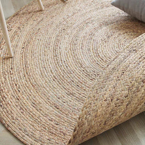 Handwoven Straw Round Rug