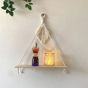 Boho Macrame Tapestry Wall Hanging Shelf – Handwoven & Stylish Decor