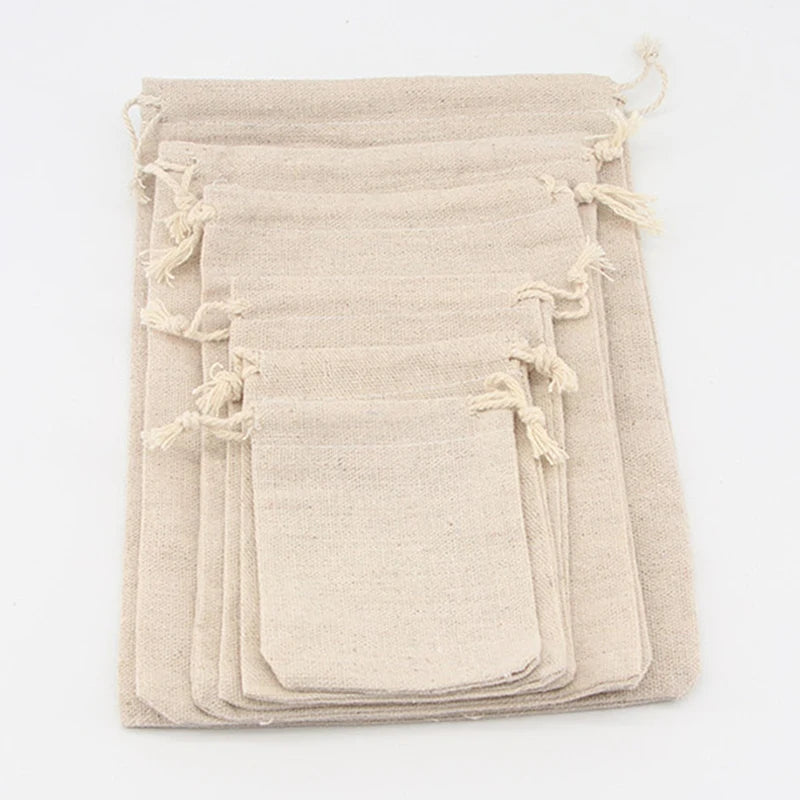 Linen Drawstring Bags