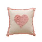 Load image into Gallery viewer, Pink Cotton Tufted Pillow Cover – Soft, Stylish &amp; Cozy Home Accent
