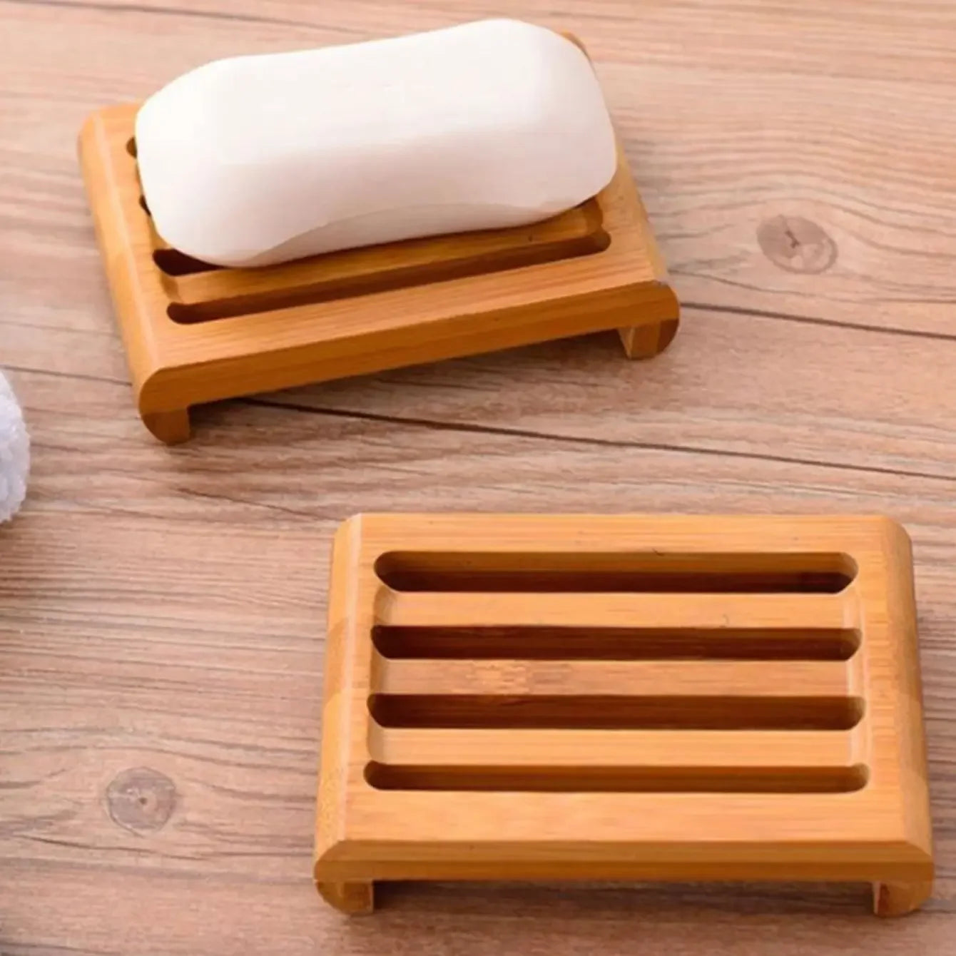 Eco-Friendly Bamboo Soap Holder – Water-Draining & Durable