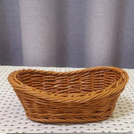 Load image into Gallery viewer, Oval Curved Rattan Wicker Serving Baskets – Handwoven &amp; Eco-Friendly
