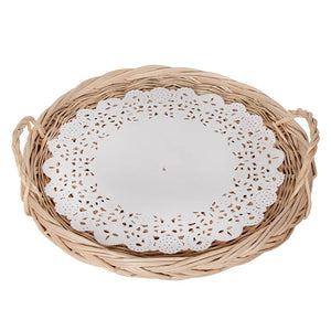 Wicker Rattan Storage Basket Tray – Handwoven & Eco-Friendly