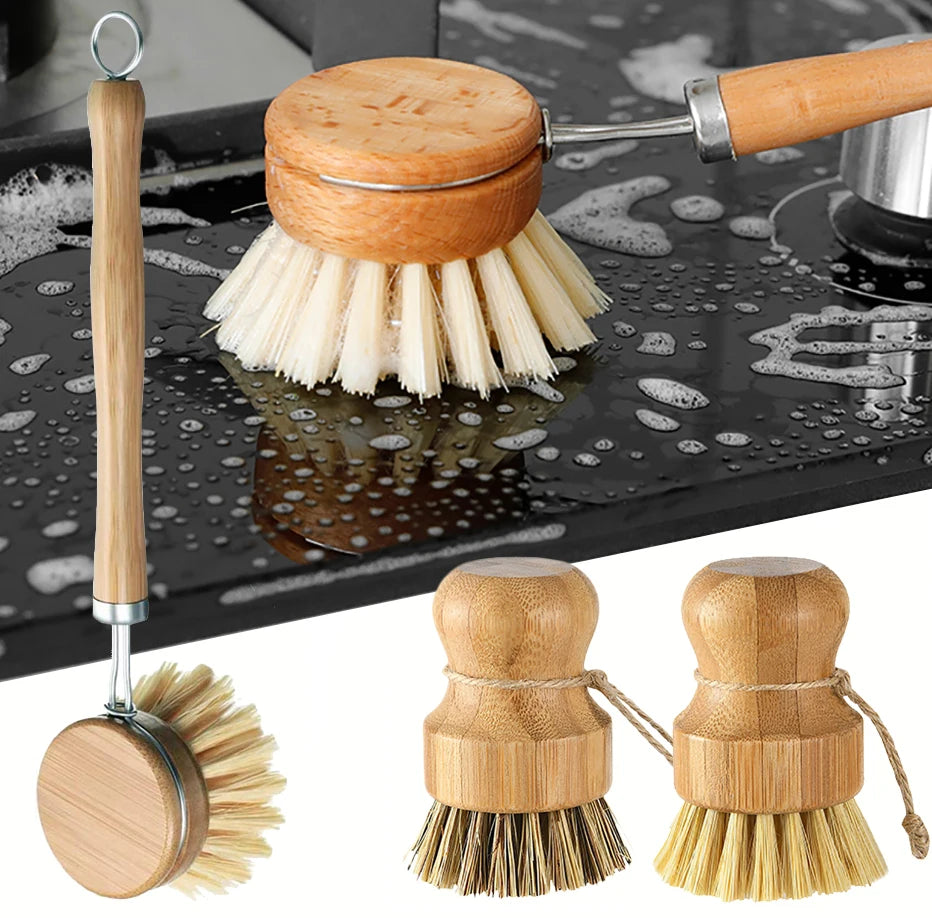 Bamboo Kitchen Scrub Brush – Eco-Friendly & Biodegradable