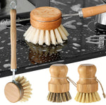 Load image into Gallery viewer, Bamboo Kitchen Scrub Brush – Eco-Friendly &amp; Biodegradable
