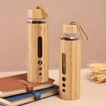 Load image into Gallery viewer, Bamboo &amp; Glass Water Bottle
