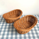 Load image into Gallery viewer, Oval Curved Rattan Wicker Serving Baskets – Handwoven &amp; Eco-Friendly
