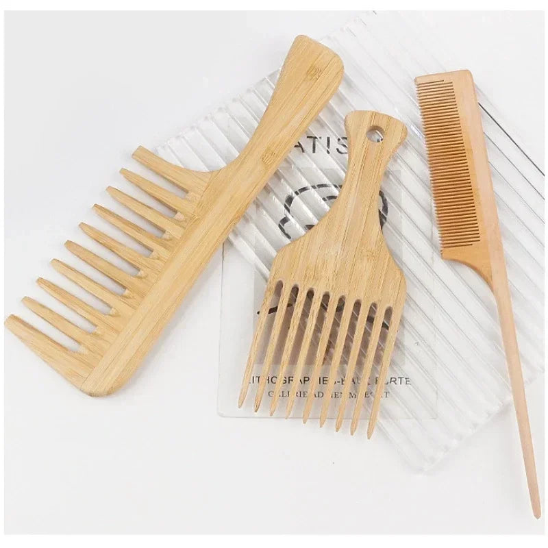  Bamboo Wooden Comb