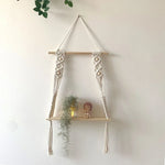 Load image into Gallery viewer, Boho Macrame Tapestry Wall Hanging Shelf – Handwoven &amp; Stylish Decor
