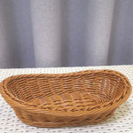 Load image into Gallery viewer, Oval Curved Rattan Wicker Serving Baskets – Handwoven &amp; Eco-Friendly
